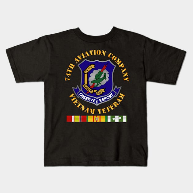 74th Aviation Company - Vietnam Veteran Kids T-Shirt by twix123844